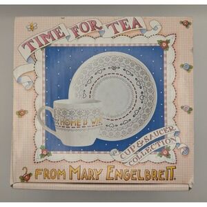 MARY ENGELBREIT Home Is Where The Heart Is Tea Cup & Saucer Set